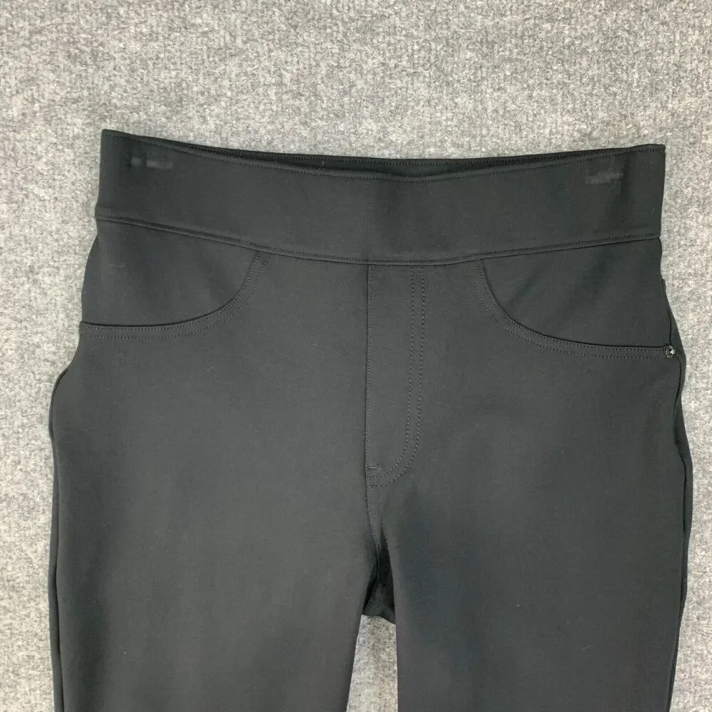Spanx Pant Womens SP Small Petite The Perfect Black Ankle Ponte Knit Pull On